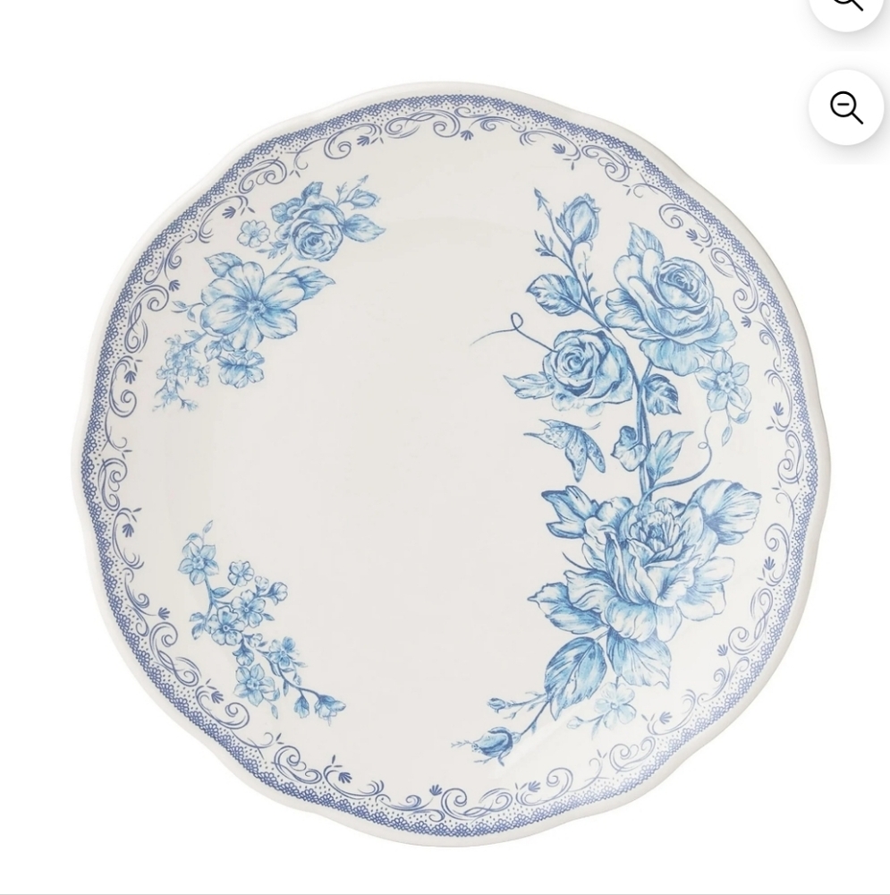 💕 2025 4 Pack Pioneer Woman Agatha Blue Floral Salad Plates